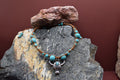 Hand-Braided Durable Macrame Bracelet with Blue Howlite and a Bull Charm
